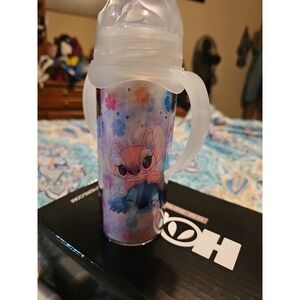 Homemade Tumbler/ Bottle  Glass 8 Oz Stitch
